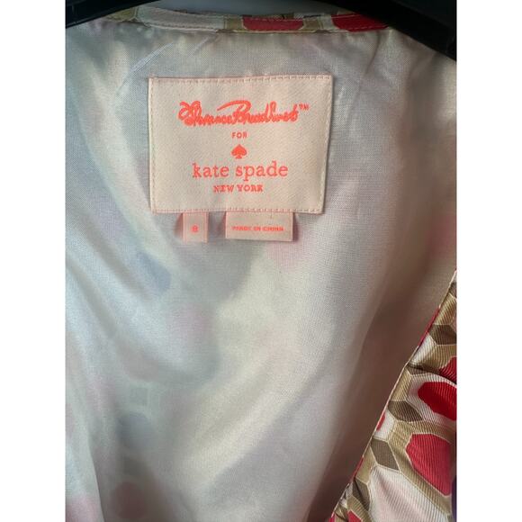 Kate Spade x Florence Broadhurst Aubrey Ruffle Wrap Dress 100% Silk Size 8 - Picture 13 of 16